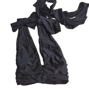Tiger Mist Bikini Top Women's Small‎ Black Halter Strappy Wrap Sexy Busty